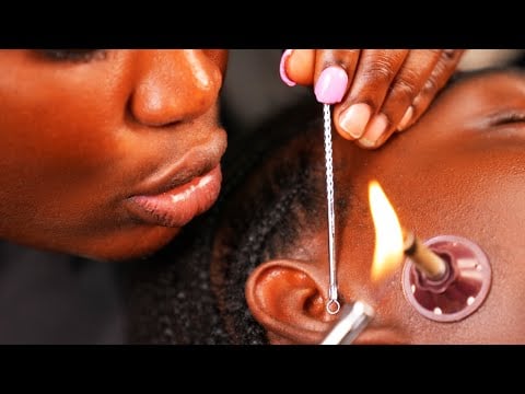ASMR✨INTENSE FAKE SPIT PAINTING EAR MOXIBUSTION, DEEP HAIR MASSAGE FOR INSTANT SLEEP