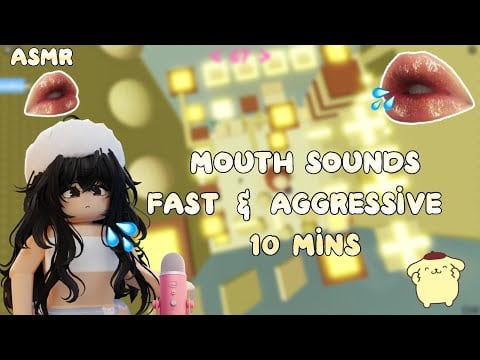 ★ ROBLOX ASMR 彡 EXTREME MOUTH SOUNDS (FAST & AGGRESSIVE)  ୧ 💛☕🍥 | SANRIO STAGE TOWER