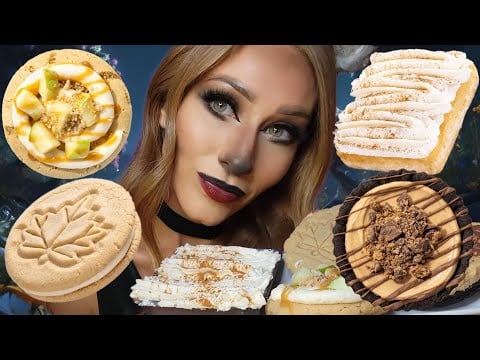 ASMR | Crumbl Cookie *Mukbang* TRES LECHES CAKE, CHOCOLATE PB PIE, CARAMEL APPLE & MAPLE CREAM 🍎🍁🤤