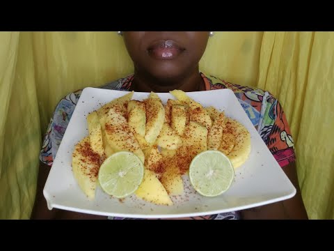 ASMR Comiendo Mango verde con Tajín y Limón  (sonidos  Crujientes) ASMR ESPAÑOL