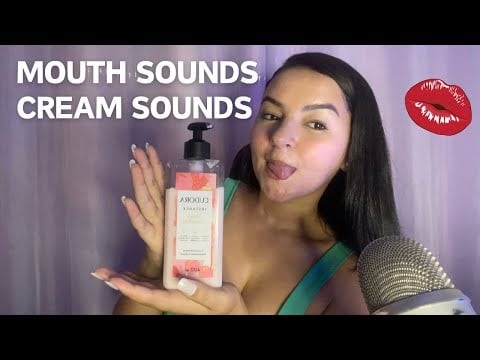 ASMR: SOM DE CREME + SOM DE BOCA (MOUTH SOUNDS)