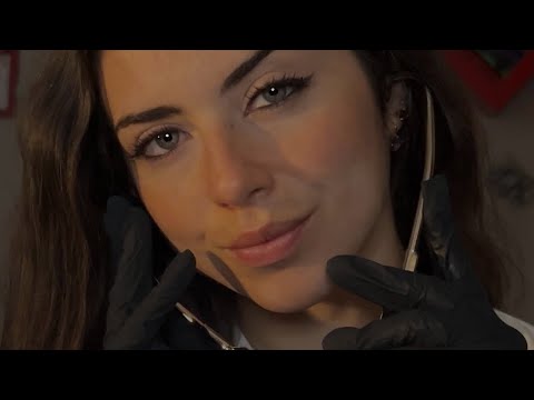 4K ASMR: RELAXING CRANIAL NERVE EXAM 👩🏻‍⚕️💤 (ITA)