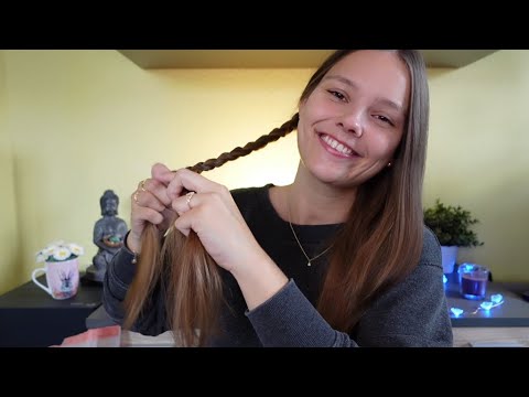 ASMR Hair Brushing, Braiding and Scratching (Whispering) | Hair Play ASMR