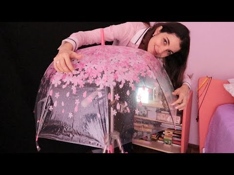 ASMR Umbrella 3DIO -  Sons com Guarda chuva, tapping, brushing e pingos de chuva