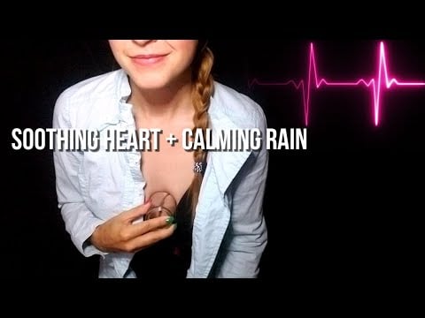 Soothing Heartbeat + Calming Rain, Thunder & Lightning [ASMR]