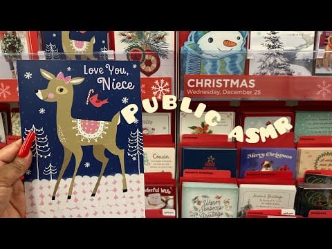 PUBLIC ASMR IN DOLLAR TREE | Christmas Edition 🎄🎁(Camera Tapping +Light Whispers)