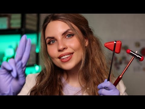 ASMR Extremely Detailed CRANIAL NERVE EXAM Medical Roleplay *Eye Exam,Hearing Test,Senses,Reflexes