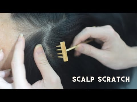 ASMR Relaxing Scalp Scratch, Hair Parting & Combing With Tools, Sounds For Relaxation