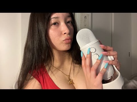 ASMR Whispering with the Mic on MAX Sensitivity 🧸