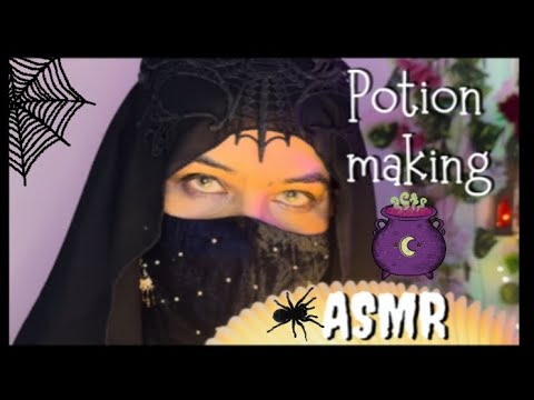 ASMR-🌲Forest witch making you 🧪relaxing potion #asmr #halloween #tingles