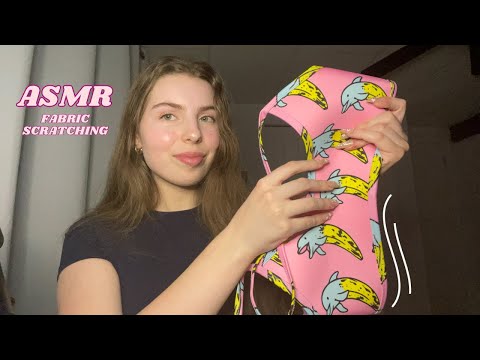 ASMR fabric scratching with my bikinis👙🏝