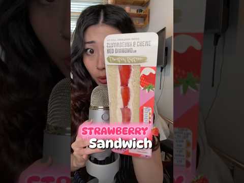 I tried the viral STRAWBERRY SANDWICH 🍓🥪 … my honest opinion #asmr