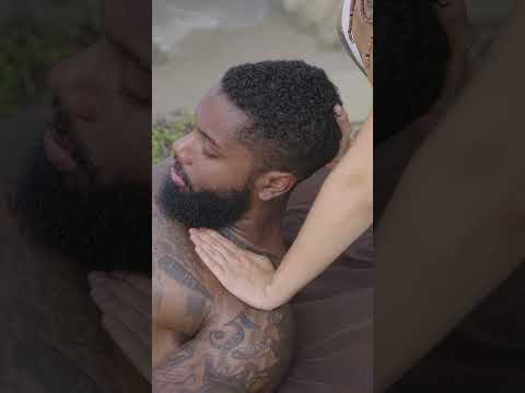 Head Scalp massage on the beach