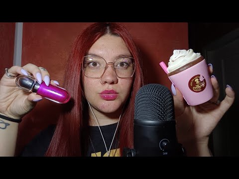 NEW LIPGLOSS GIFTED BY MY GIRLFRIEND (Inaudible e Tongue Clicking) 😴💜 | ASMR ITA