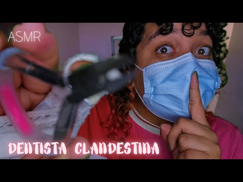 ASMR DENTISTA CLANDESTINA EXTRAINDO SEU DENTE 🥷🦷😱