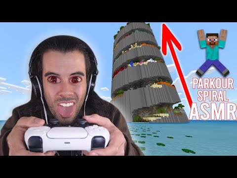 ASMR FAST MOUTH SOUNDS MINECRAFT PARKOUR SPIRAL 3 SPEEDRUN (WORLD RECORD) - ASMR EN ESPAÑOL