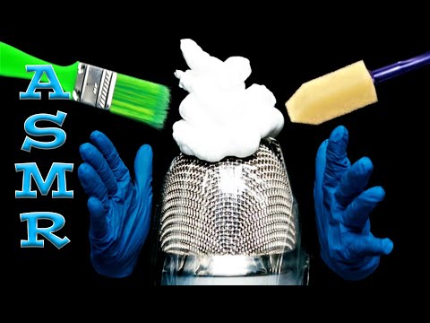 ASMR: Viewer Request, Shaving Cream on Mic (Brushing, Crinkles, No Talking, Rubber Gloves)