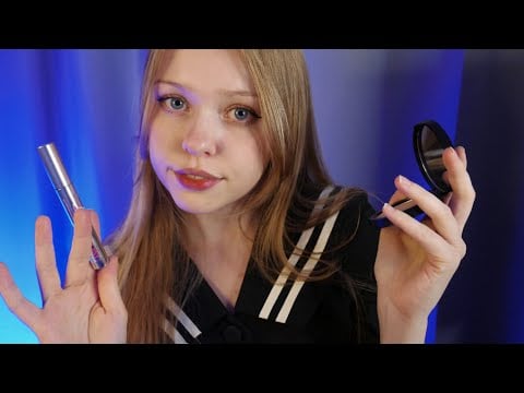 ✨АСМР Старшая сестра накрасит тебя в школу | ASMR Big sis does your makeup✨