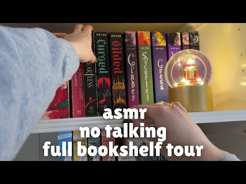 ASMR No Talking Bookshelf Library Tour (Lofi Book Tapping and Scratching)