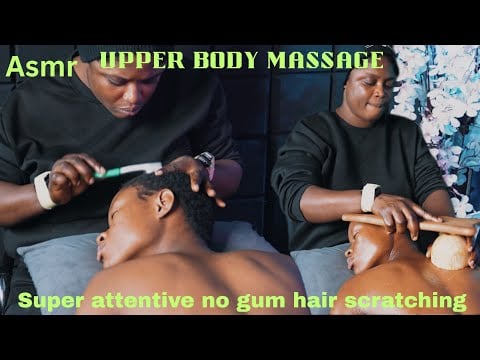 ASMR ✨ nightingale soft music no talking scalp scratches triggers, ear cleaning, nape massage 