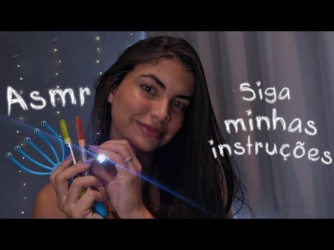 ASMR Siga minhas instruções para dormir profundamente 💤💜 (Voz suave)