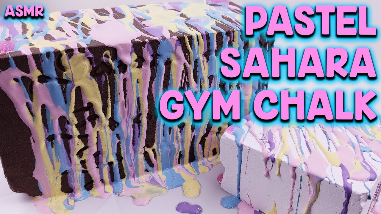 ASMR Pastel Sahara and Gym Chalk Crushing - Satisfying Floral Foam ASMR