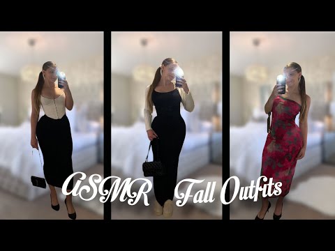 ASMR Fall Outfit Ideas 🍁🧡🍂 (+Fabric Sounds)