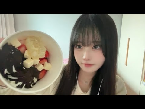 [리얼사운드] 인생 첫 요아정 먹방 ASMR✨| 벌집+초코쉘 소리 대박🍓🍯