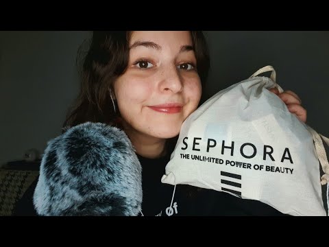 Türkçe ASMR Sohbet | Sephora Siparişimi Birlikte Açalım 💜 | Tapping, Tracing, Tekrarlayan Kelimer