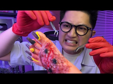 [ASMR] Doctor Roleplay | Clean your feet from wounds 🦶