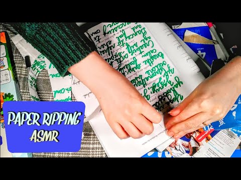 PAPER ASMR 📚📝 {Ripping, Tearing, Writing & Shuffling} Soft Spoken 🌸