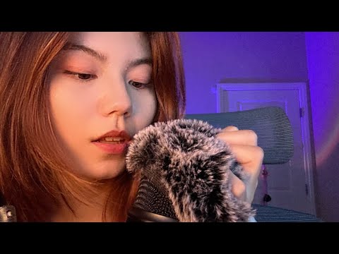 [ASMR] Mic Scratches/Rubbing(fluffy) & mouth sounds