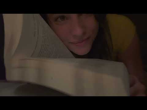 ASMR in bed getting you to sleep - book tapping & gripping, touching your face, tongue clicks | Lofi