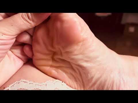 ASMR foot rub long day walking