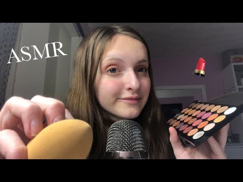 ASMR DOING MY MAKEUP W/ SOFT WHISPER RAMBLE