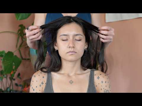 ASMR 😴 Gentle Hair Play, Brushing & Face Tracing for Deep Relaxation (Soft Spoken, Real Person ASMR)