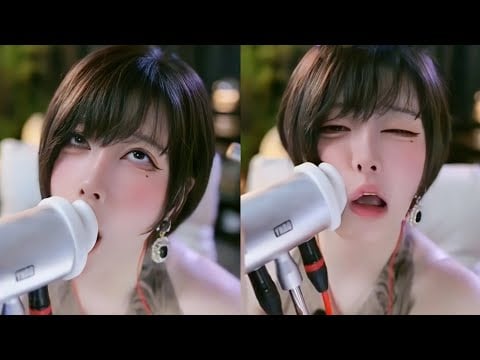 ASMR relax shop I  颜面崩坏 猛吃你的耳朵 弹舌 口水画❤️❤️