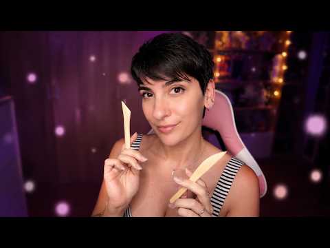 ASMR Español - Esculpiendo tu carita en arcilla (Mouth Sounds)