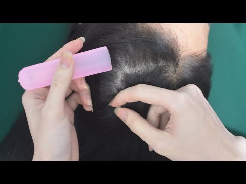 ASMR Real Person Hair Combing, Including Snoring Sounds, Therapy For Stress Relief