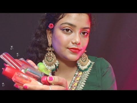 ASMR | Applying 10+ Shades Lipstick & Lipgloss | 💋💄