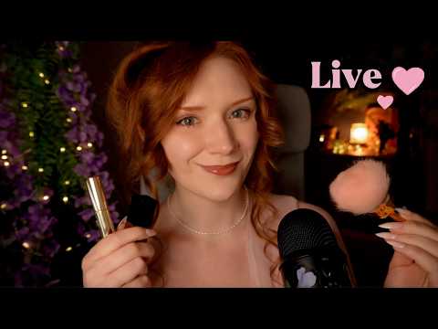 ASMR Clicky Whisper&Mouth sounds,Mic scratching,Makeup,Chocolate melt,Eye cleaning,Jellyfish,Kisses🥰