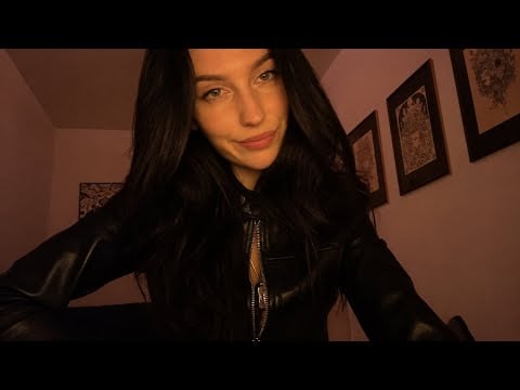 ASMR Just Got Back From Riding My Motorcycle and I Am Still in My Leather Jacket 🏍️🖤