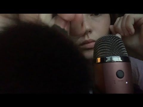 Asmr | Mic Brushing, Visuals, glove sounds, repeated whispering/words + (kinda random video)