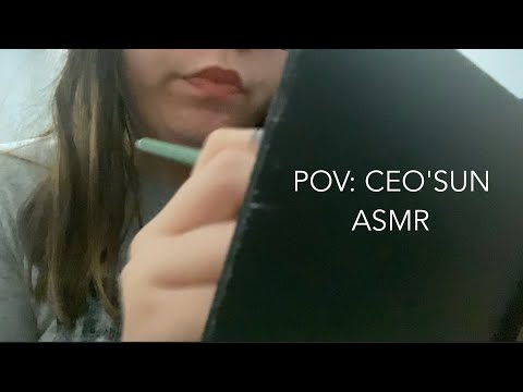 sekreterin sana sorular soruyor (türkçe asmr) fısıltı, tahta sesleri