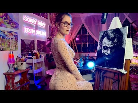 Paint The Joker ASMR art Tutorial w/ 432 HZ Healing Frequencies 