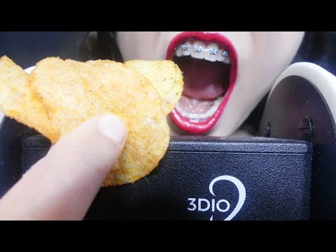 ASMR Eating Chips Lays Pizza 🍕 Crunchy 🍕  3Dio Binaural 👄🥔🥔🥔