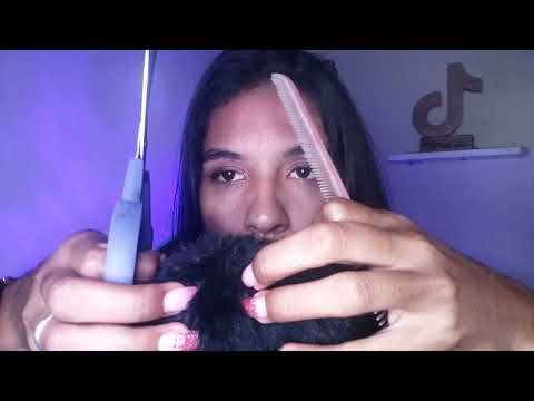 ASMR CORTANDO SEU CABELO CAÓTICAMENTE / sons de escova/ tesoura/ chapinha