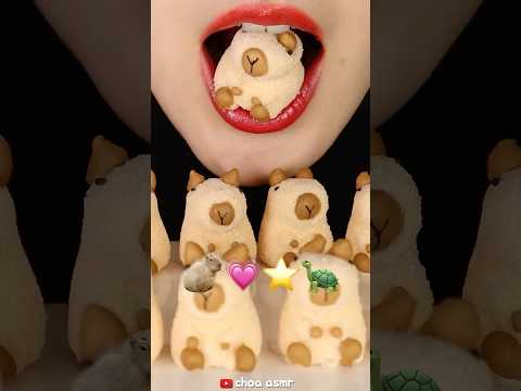 Satisfying soft marshmallow eating sound :)