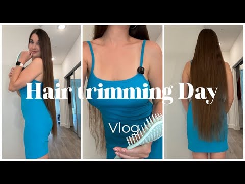 Here we go — hair trimming time ✂️✨LongHair Vlog! 