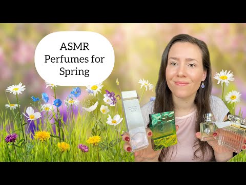 ASMR - My Spring Perfume Collection 🌸 ⛅️🌷 🍃  Glass Tapping & Whispering